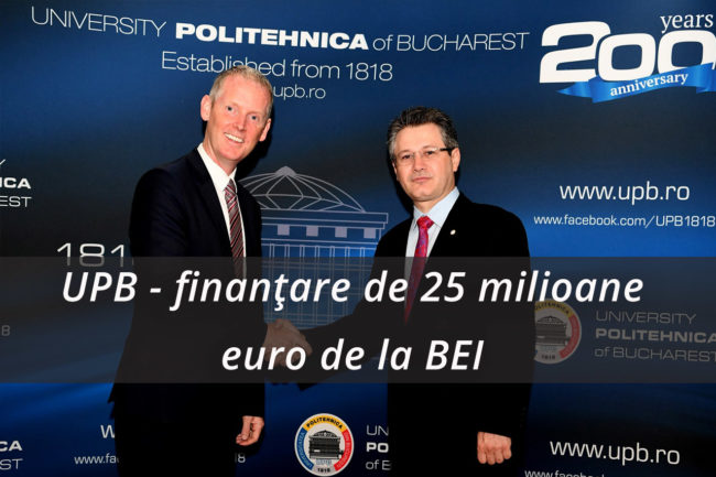 UPB - finanţare de 25 milioane euro de la BEI