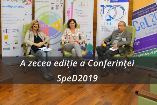 A zecea ediție a Conferinței SpeD2019 10-12 Octombrie, Timișoara