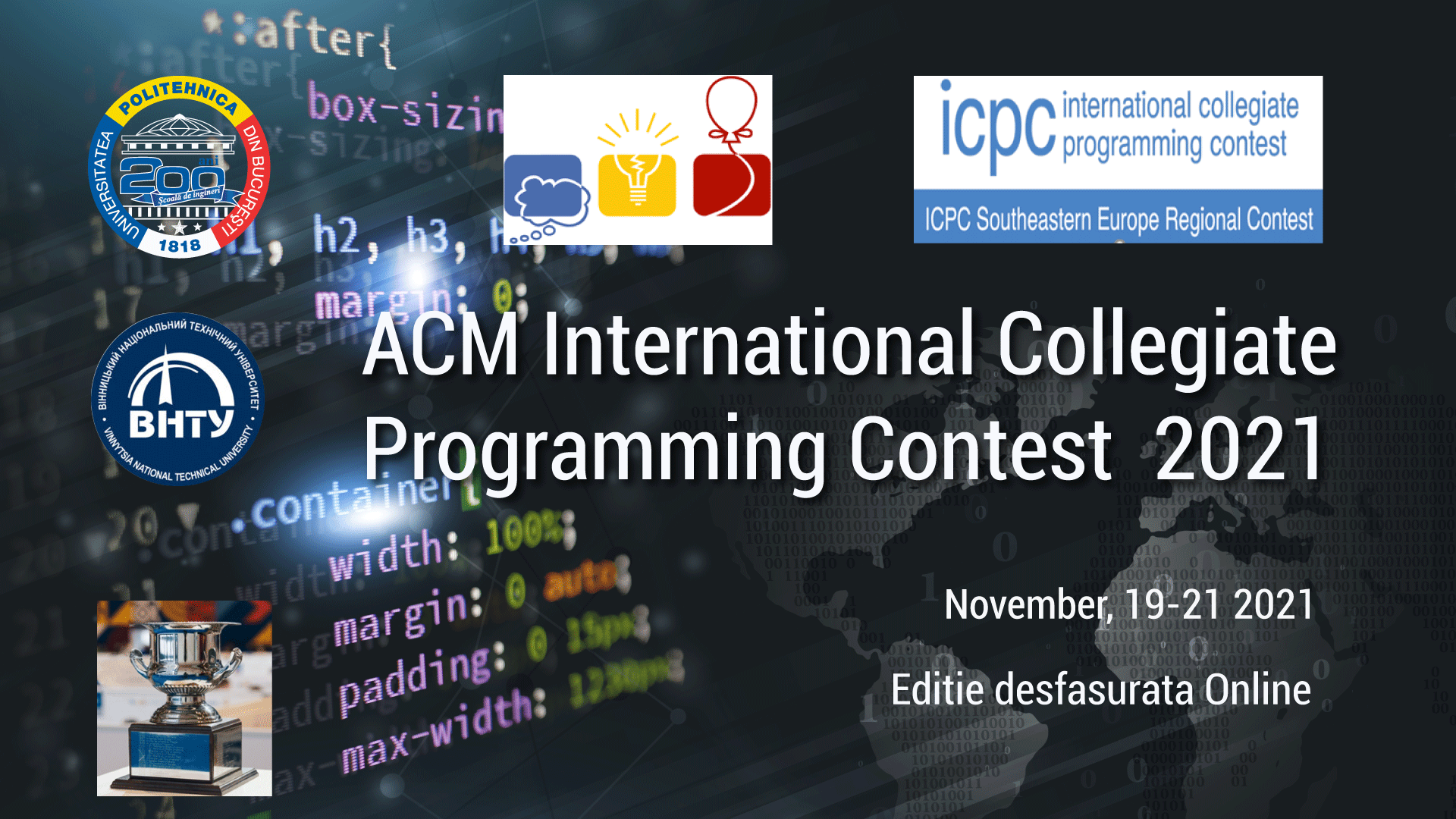 Universitatea Politehnica București va găzdui, alături de Universitatea Tehnică din Vinnytsia,  concursul de programare ACM International Collegiate Programming Contest 2021