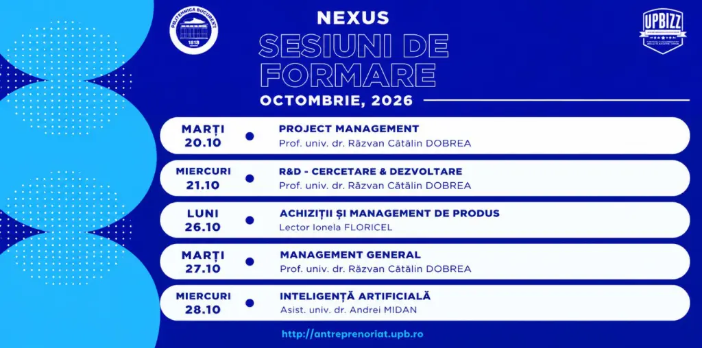 NEXUS - Sesiuni de formare